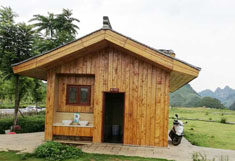 Anticorrosive wood toilet environ