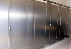 Stainless steel toilet environmen